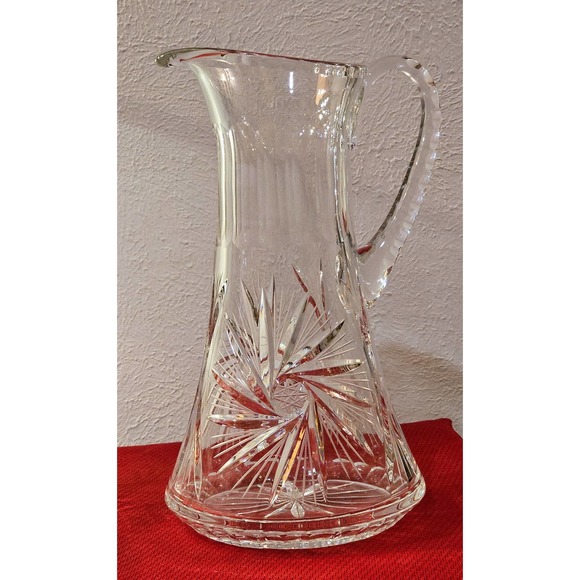 Bohemian Hand Cut Crystal 54oz Pitcher and 5 Double Old Fashioned Rocks Glasses - Picture 3 of 9